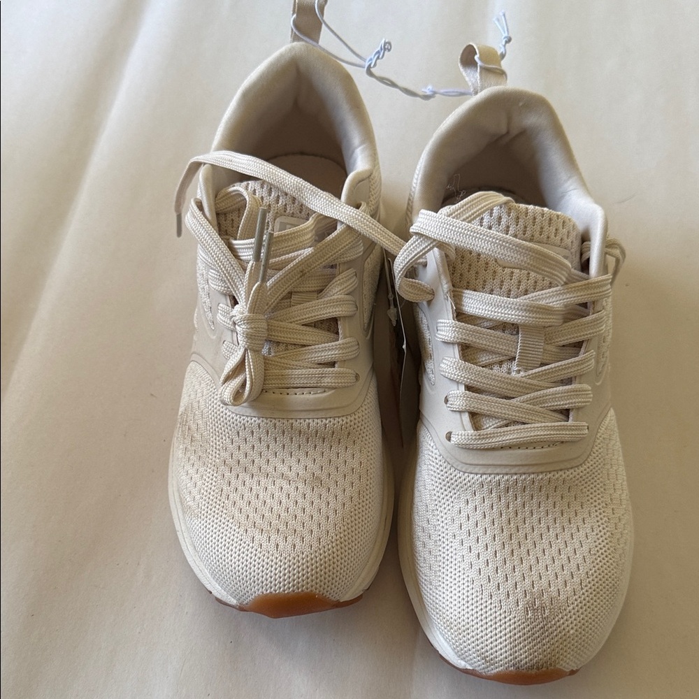 RBX Women's Cream Knit Athletic Sneakers